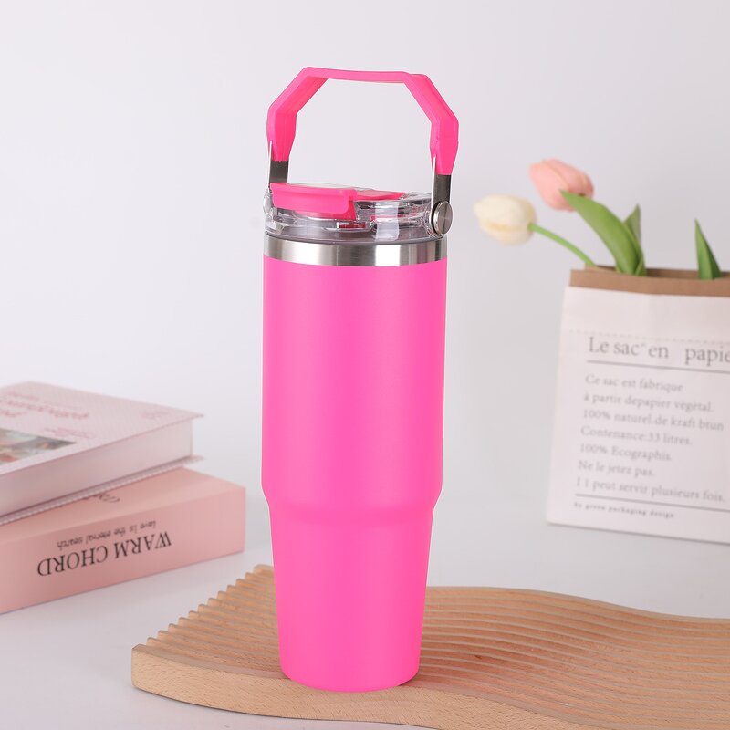 Tumbler Manufacturer - Double Wall Stainless Steel 40 Oz with Handle Leak-Resistant