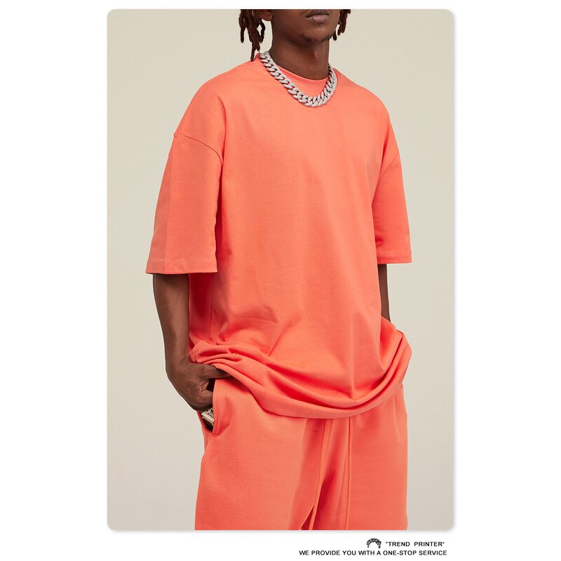 T-Shirt Manufacturer - High-Quality Plain Plus Size 100% Cotton 305 GSM Digital Print Ready