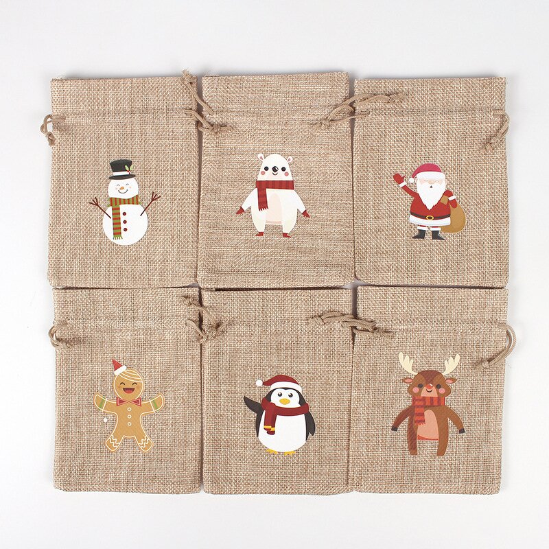 Gift Bag Manufacturer - Christmas Burlap Drawstring for Jewelry Candy DIY Craft