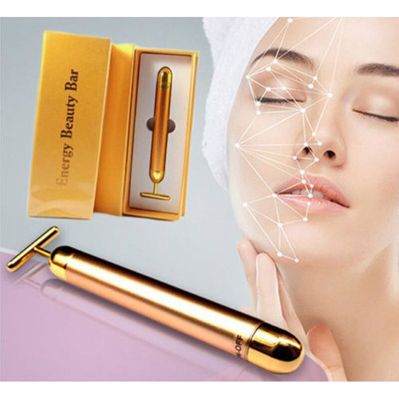 Facial Massager Manufacturer - 24K Golden Pulse T-Shaped Stainless Steel for Sensitive Skin