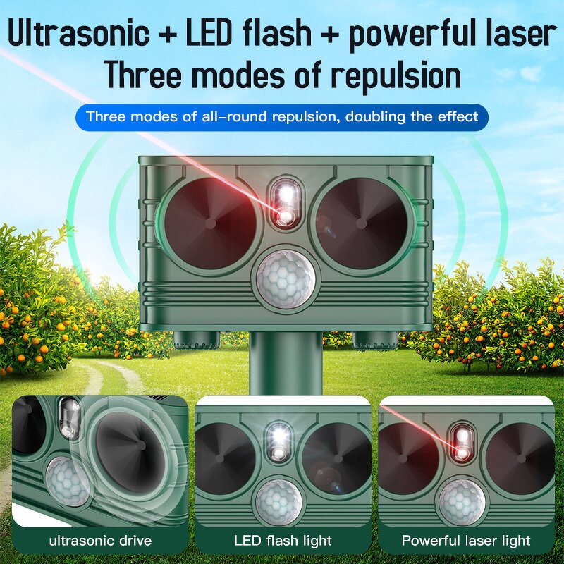 Pest Repeller Manufacturer - Solar Powered Smart Home Sonic for Mice Groundhogs Outdoor