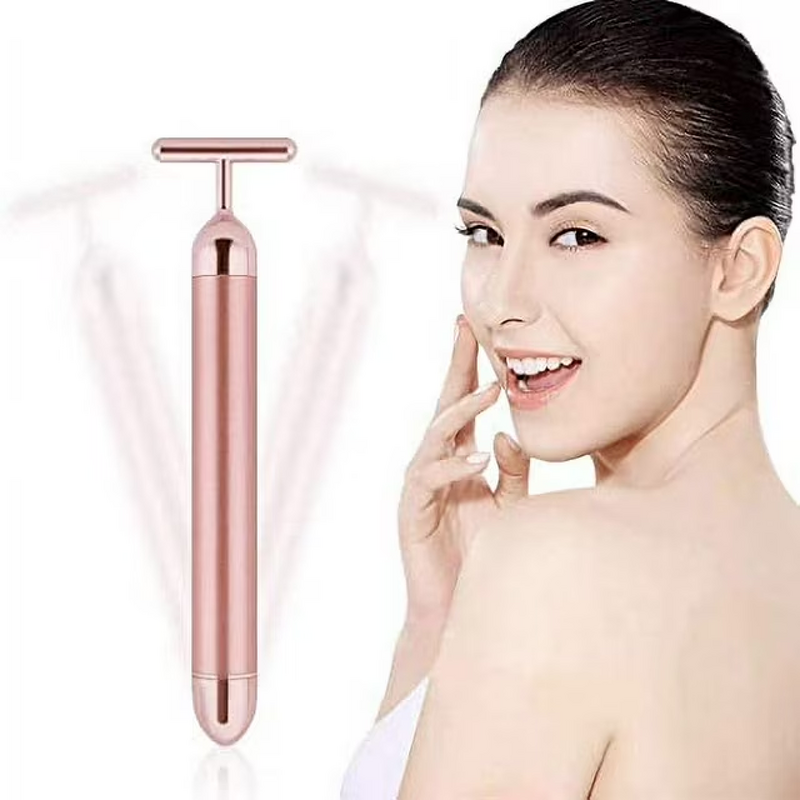 Face Lift Bar Manufacturer - 24k Gold Roller Vibration Slimming Facial Stick Beauty