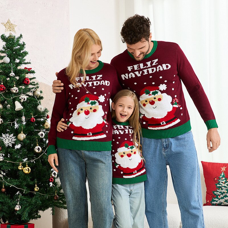 Christmas Pullover Manufacturer - Casual Jacquard Knit Thin Winter with Character Pattern