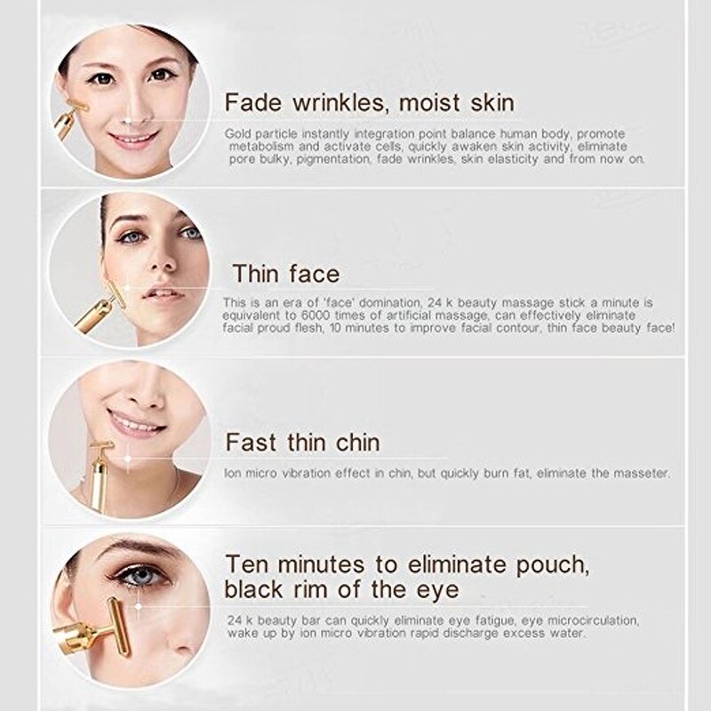 Face Massager Manufacturer - T-Shape Electric Stainless Steel Firming Lift for Sensitive Skin