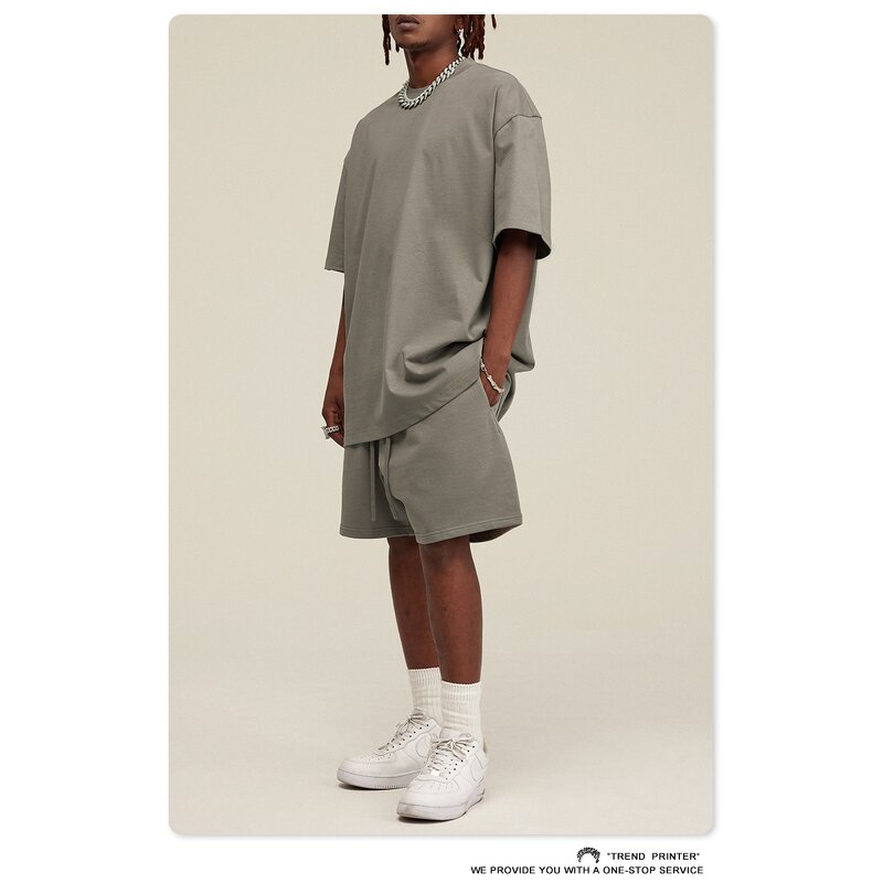 T-Shirt Manufacturer - Wholesale Custom Printed Heavyweight 305 GSM Cotton Plus Size O-Neck