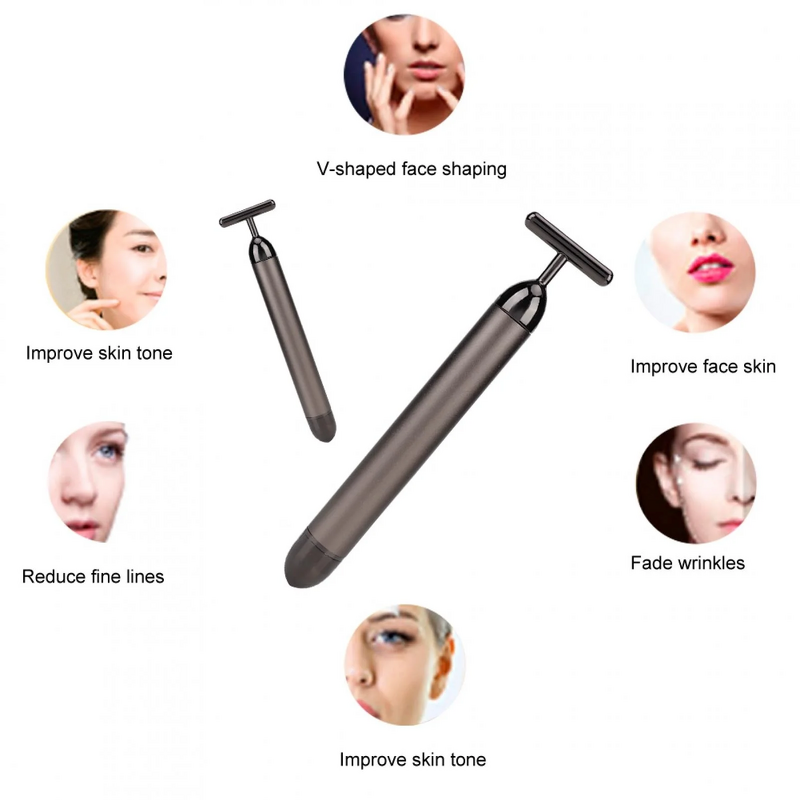 Facial Massager Manufacturer - 24K Golden 3D Roller Stainless Steel Anti-Wrinkles Firming