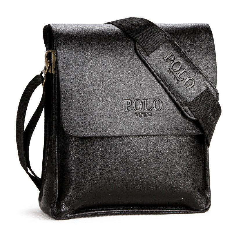 Crossbody Bag Manufacturer - High Quality PU Leather Men's Black Travel with Nylon Lining