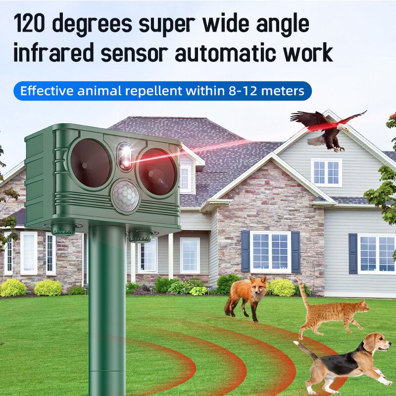 Pest Repeller Manufacturer - Solar Powered Smart Home Sonic for Mice Groundhogs Outdoor