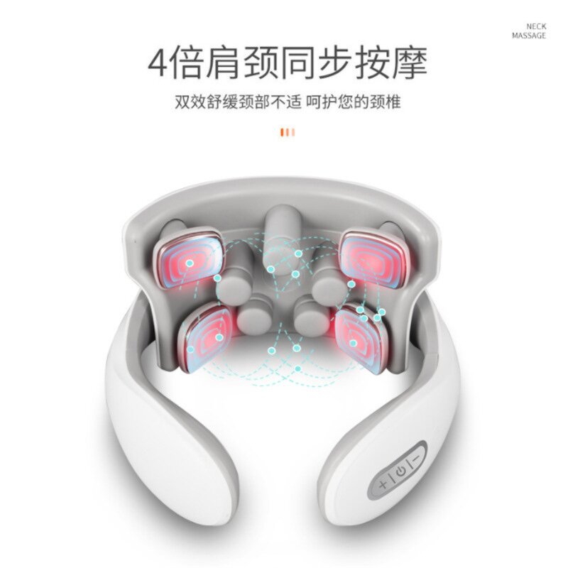 Neck Massager Manufacturer - EMS Low Frequency Pulse Shiatsu with Deep Tissue Kneading Heating