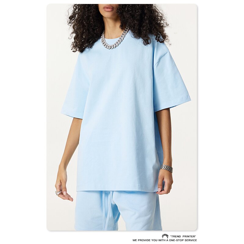 T-Shirt Manufacturer - High-Quality Plain Plus Size 100% Cotton 305 GSM Digital Print Ready