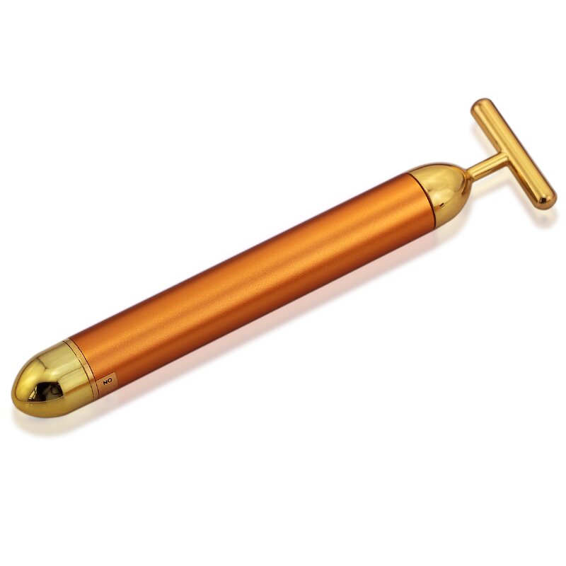 Facial Massager Manufacturer - 24K Gold T-Shape Electric Roller Stainless Steel for Eye Care