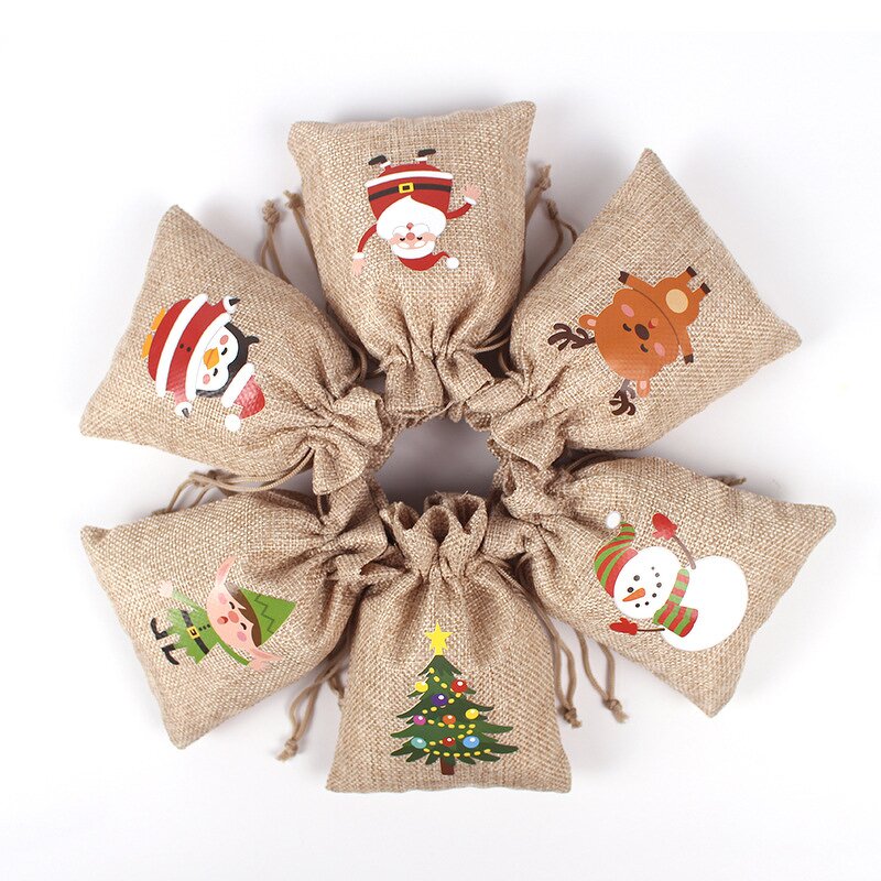 Gift Bag Manufacturer - Christmas Burlap Drawstring for Jewelry Candy DIY Craft
