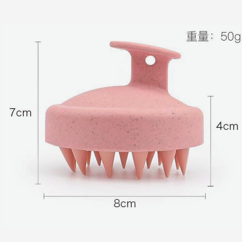 Shampoo Brush Manufacturer - Private Logo Cleaning Silicone Wheat Straw Improves Circulation