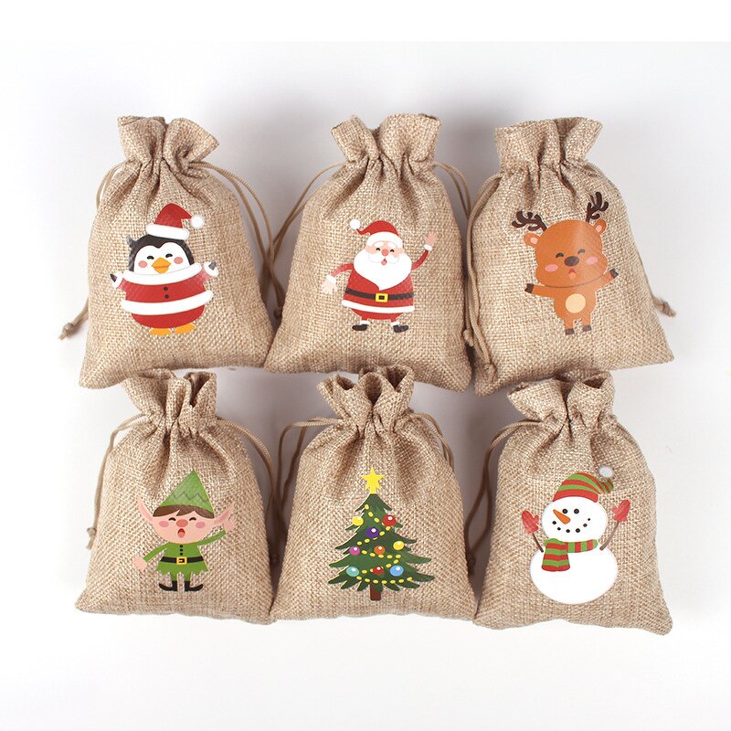 Gift Bag Manufacturer - Christmas Burlap Drawstring for Jewelry Candy DIY Craft