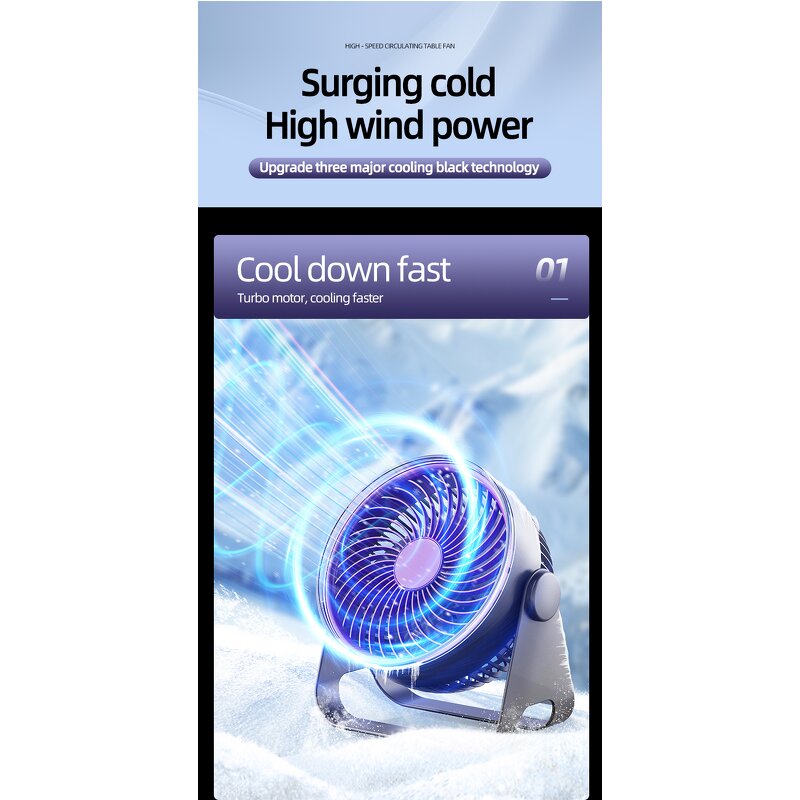 Mini Fan Manufacturer - LED Portable Home Office USB Rechargeable with Strong Airflow