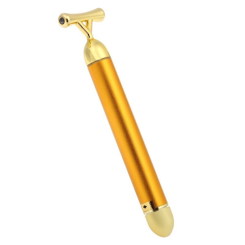 Facial Massager Manufacturer - 24K Golden Pulse T-Shape Electric Stainless Steel Firming