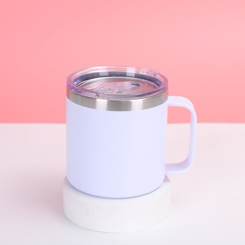 Tumbler Manufacturer - 14oz Vacuum Insulated Stainless Steel with Handle and Straw