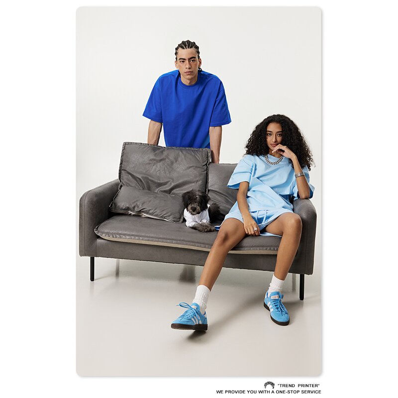 T-Shirt Manufacturer - Wholesale Custom Printed Heavyweight 305 GSM Cotton Plus Size O-Neck