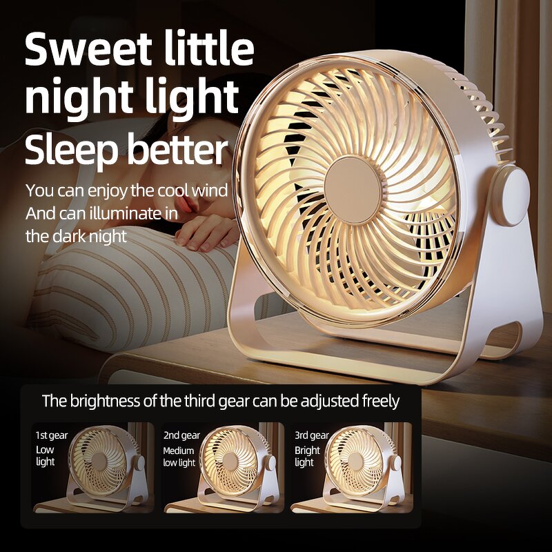 Desk Fan Manufacturer - Personal Table Fan Portable 3 Speeds Strong Airflow 90°Rotate