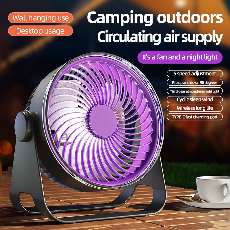 Desk Fan Manufacturer - Personal Table Fan Portable 3 Speeds Strong Airflow 90°Rotate