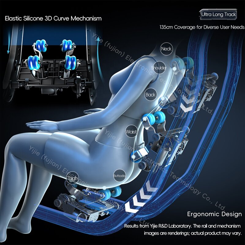 Massage Chair - Manufacturer - 3D SL Track Thai Shiatsu Stretching Heating Zero Gravity Smart Luxury
