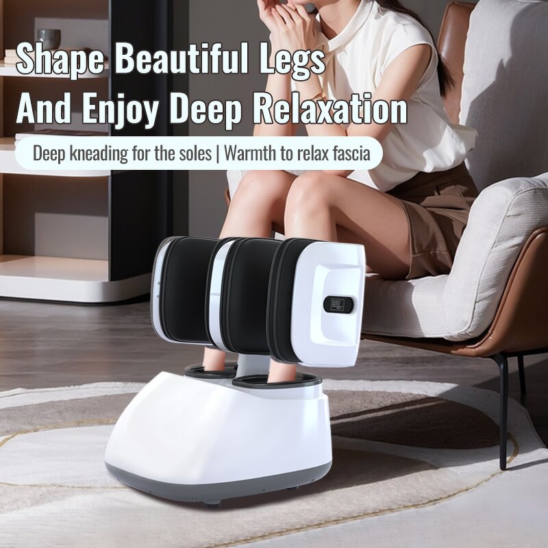 Foot Massager - Manufacturer - 7 in 1 Shiatsu Heat Vibrating Calf Foot Blood Flow Therapy Hot Sale