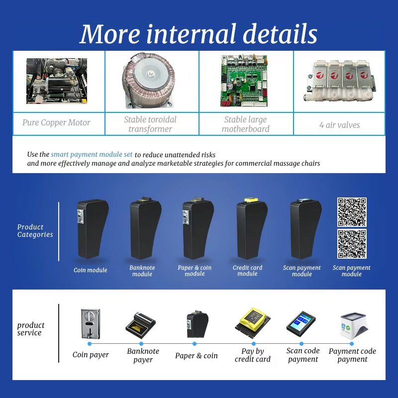 Massage Chair - Manufacturer - Coin Machine 3D Zero Gravity Commercial Vending Massager Chair