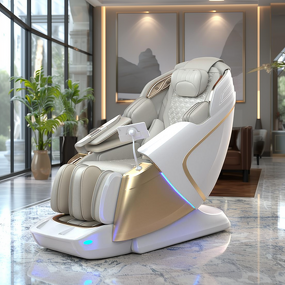Massage Chair - Manufacturer - 2025 4D Zero Gravity Bluetooth Leather Air Pressure Foldable Portable
