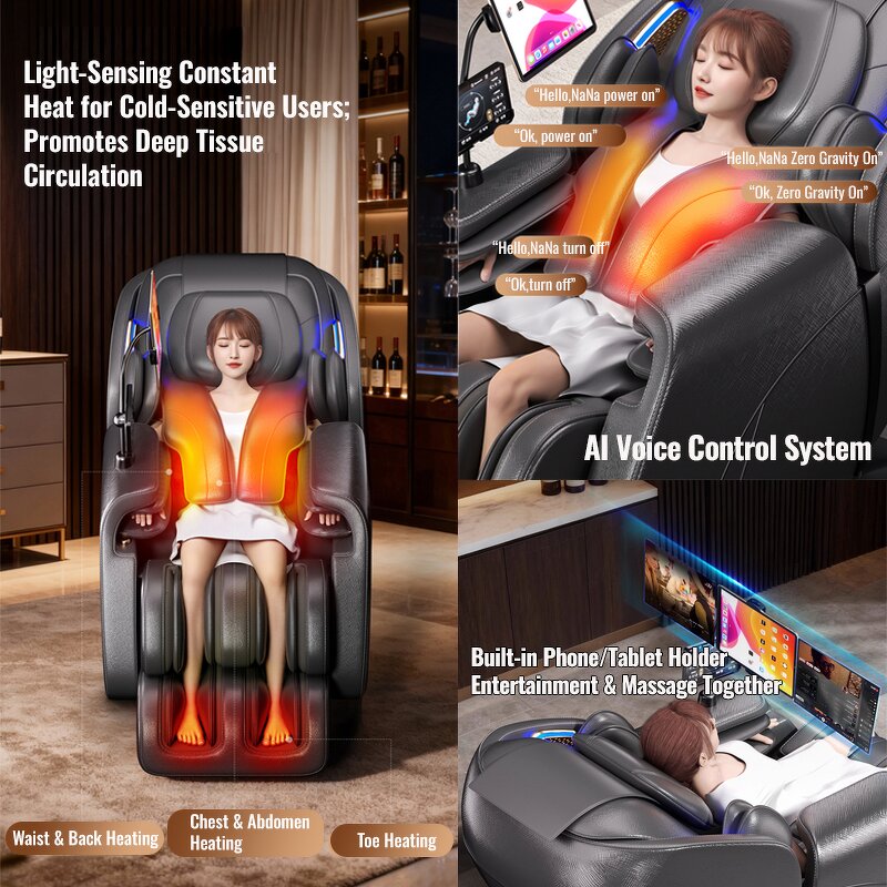 Massage Chair - Manufacturer - 4D Zero Gravity Bluetooth Leg Heated Shiatsu Ultra Mechanism Luxury