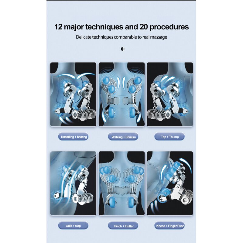 Massage Chair - Manufacturer - 2023 3D 4D SL Track 0 Gravity Salon Massage Chair Bed Full Body