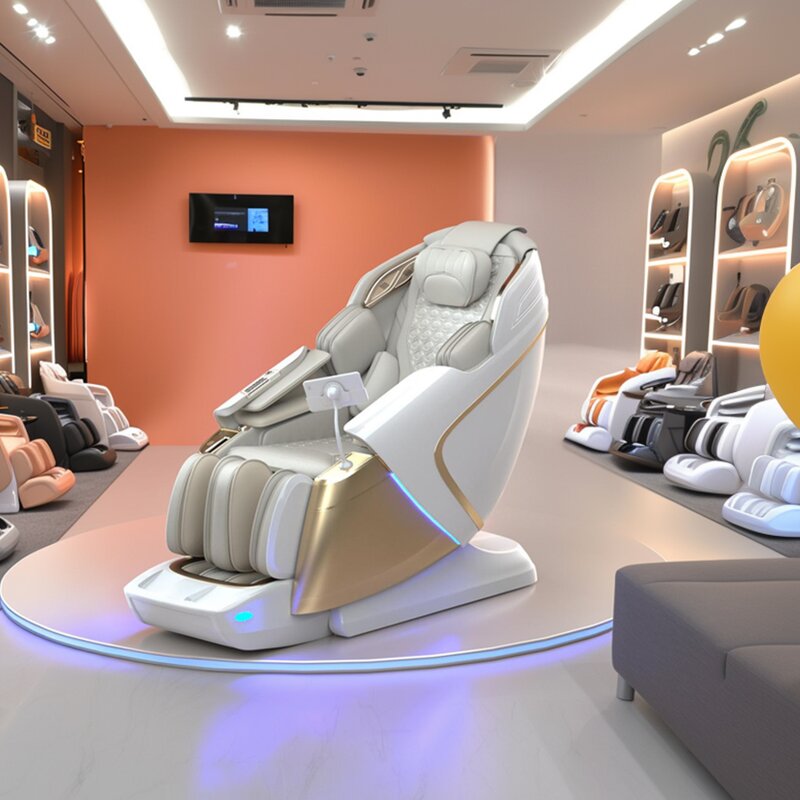 Massage Chair - Manufacturer - Deluxe Shiatsu 4D SL Track Zero Gravity Electric Massage Sofa High End