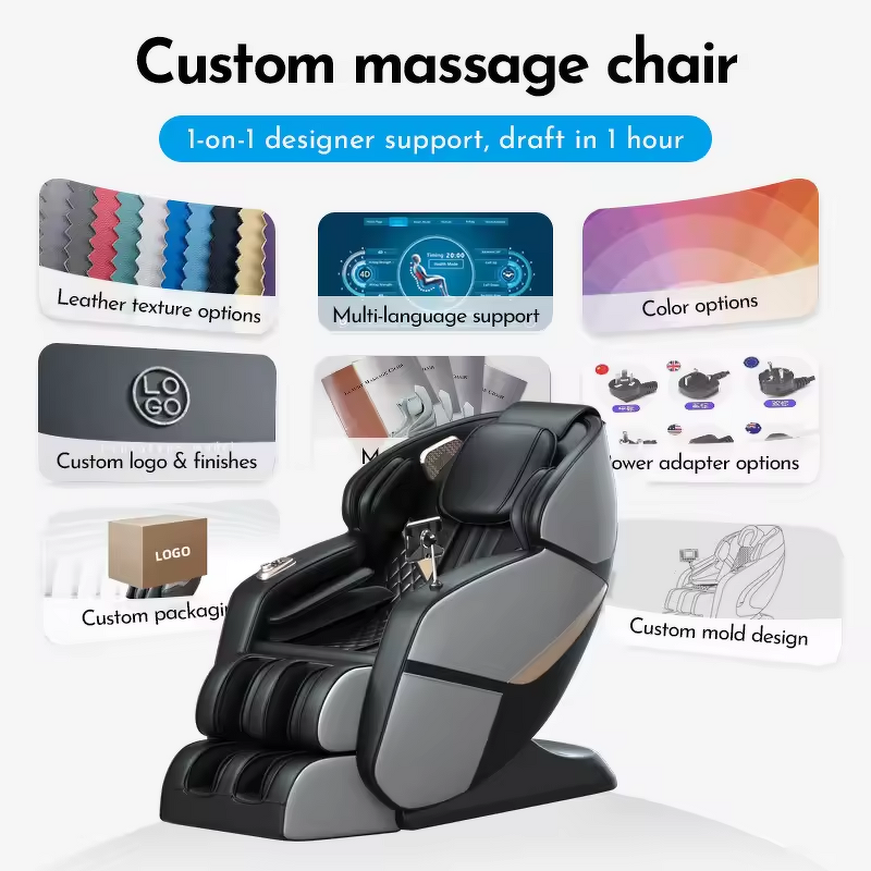 Massage Chair - Manufacturer - 2025 8D Zero Gravity Shiatsu Kneading Full Body Luxury Electric Recliner