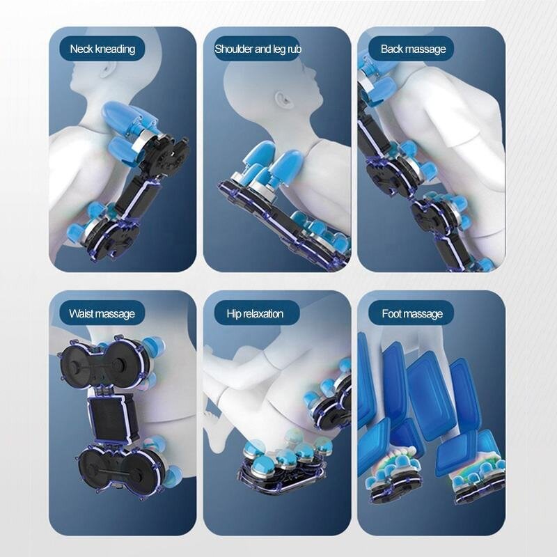Massage Chair - Manufacturer - AI Smart 4D 3D Shiatsu Heat Pad Hand Foot Full Body Portable Recliner
