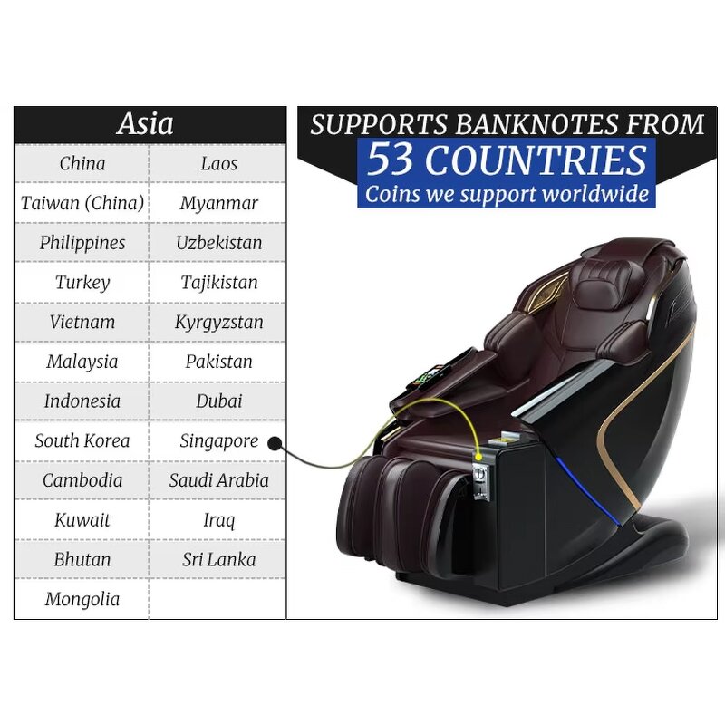 Massage Chair - Manufacturer - Coin Machine 3D Zero Gravity Commercial Vending Massager Chair