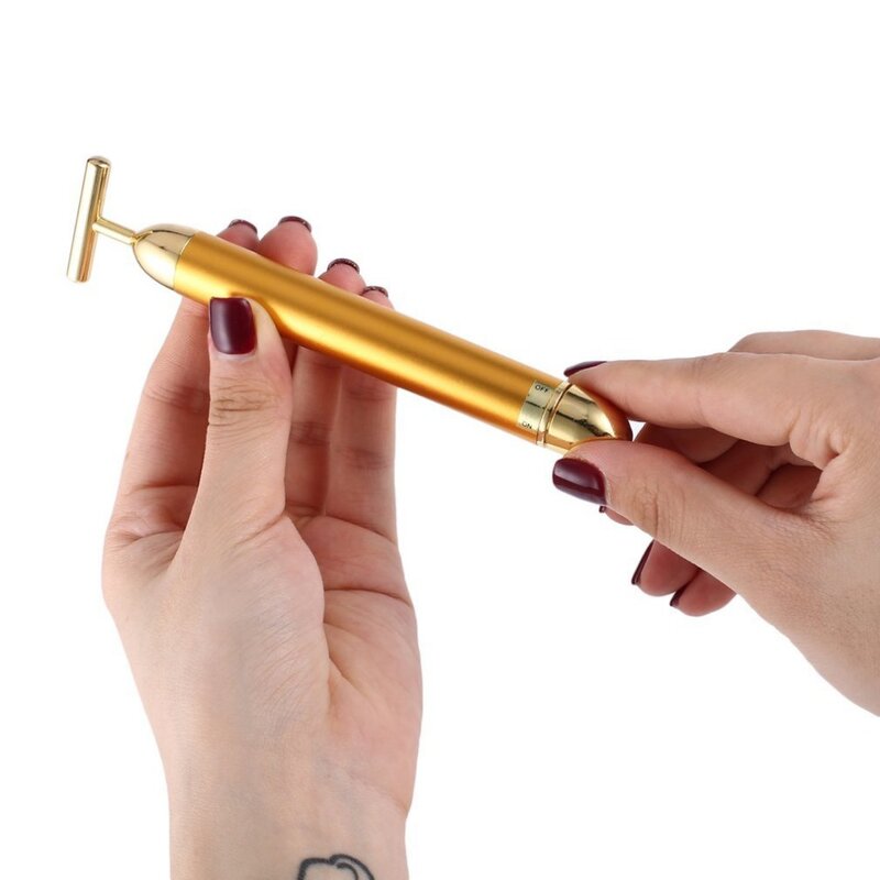 24k Gold Beauty Bar - Manufacturer - Handheld Vibrating Anti-age Face Skin Care Device