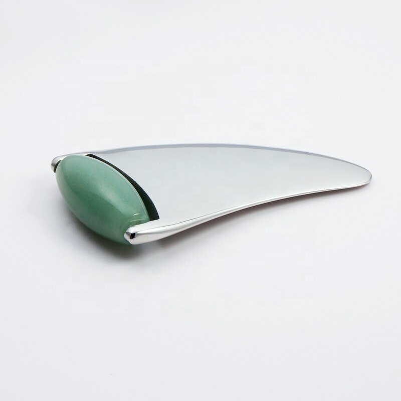 Jade Face Massager - Manufacturer - Ice Stainless Steel Metal Handle Anti Aging Roller