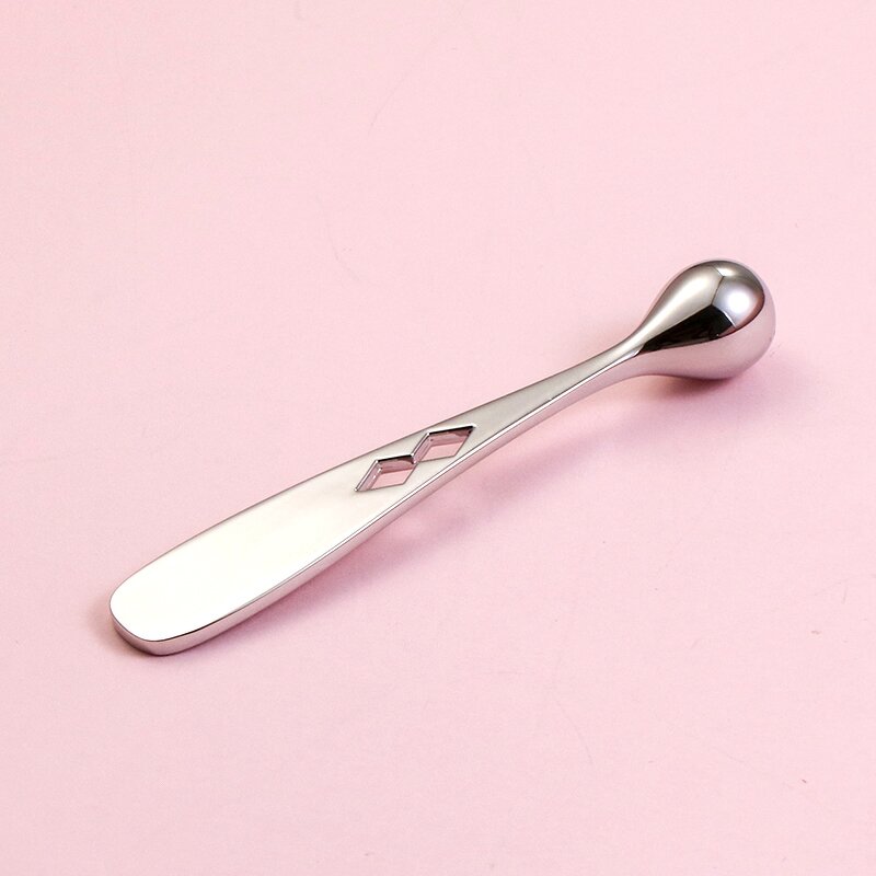 Cosmetic Spoon - Manufacturer - Kinwong YSB25002 Zinc Alloy Gold Face Cream Applicator