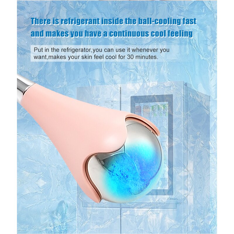 Ice Roller - Manufacturer - Stainless Steel Skin Cooling Face Eyes Wrinkle Remover Home
