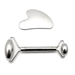 Jade Roller - Manufacturer - Zinc Alloy Metal Handle Single Head Ball Rose Quartz