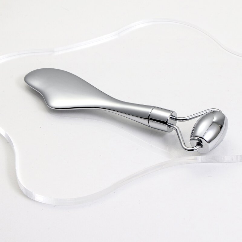 Facial Roller - Manufacturer - Stainless Steel Metal Handle Small Gua Sha Massager