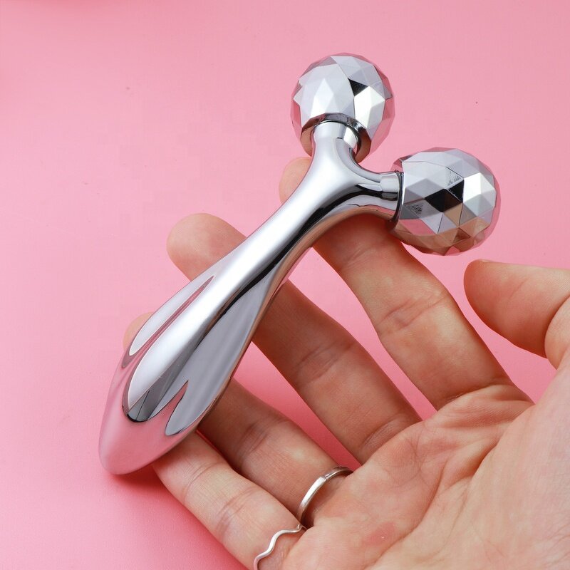 Y Shape Face Roller - Manufacturer - Silver Metal Skin Firming Face Lift Skin Care Tool