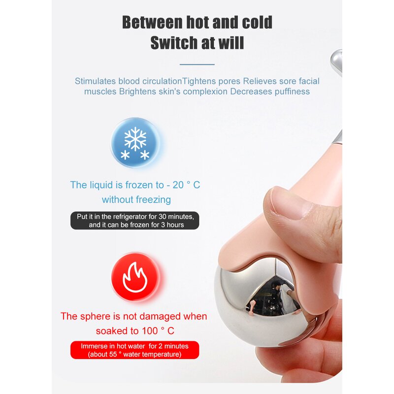 Ice Roller - Manufacturer - Stainless Steel Skin Cooling Face Eyes Wrinkle Remover Home