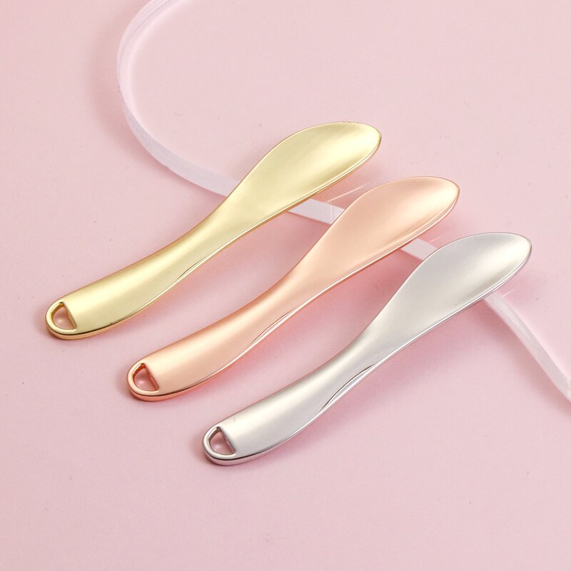 Cosmetic Spatula - Manufacturer - Kinwong WS20009 6.5cm Plastic Long Metal Cream Spoon