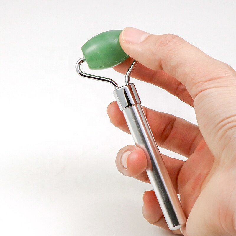 Face Roller - Manufacturer - Gold Metal Mini Eye Face Massage Jade Roller Beauty