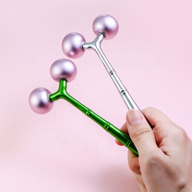 Y Shape Massager - Manufacturer - Aluminum Alloy Green Facify 3d Rotating Roller