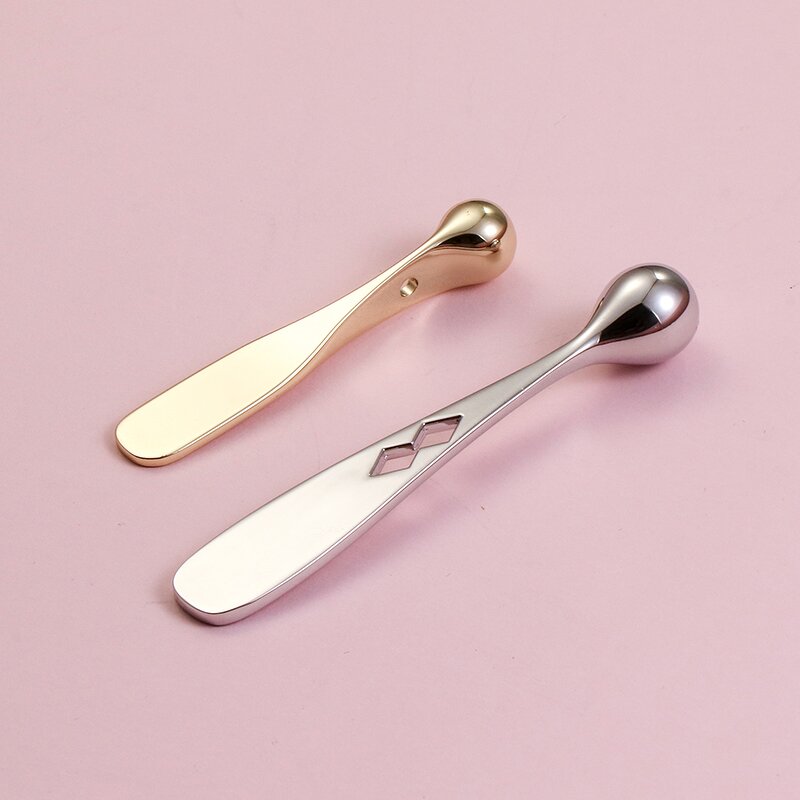 Cosmetic Spoon - Manufacturer - Kinwong YSB25002 Zinc Alloy Gold Face Cream Applicator