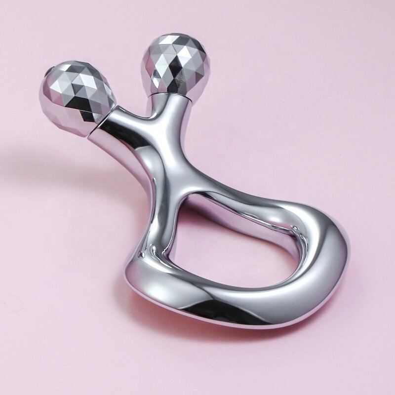 Face Roller Gua Sha - Manufacturer - Jingwang Gly22030 Hollow Handle Metal Anti-Aging