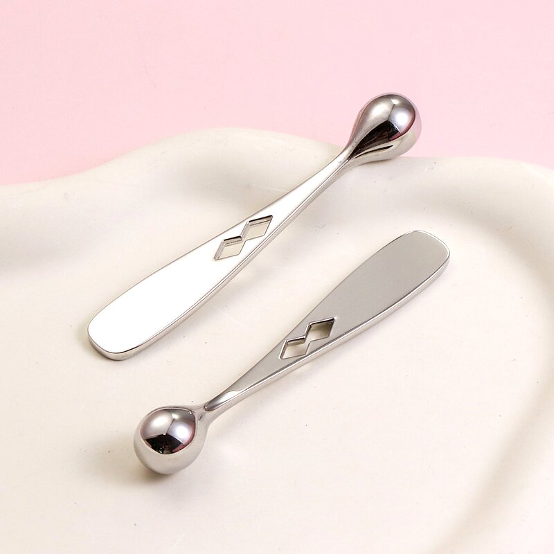 Cosmetic Spoon - Manufacturer - Kinwong YSB25002 Zinc Alloy Gold Face Cream Applicator