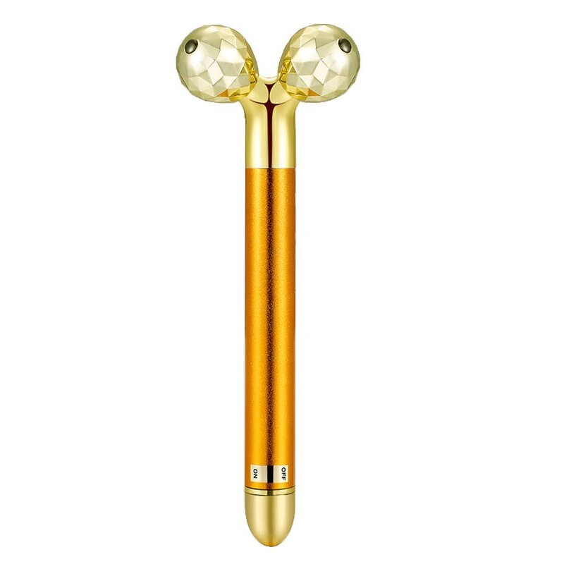 3D Face Roller - Manufacturer - Jingwang HJB19012 Rose Gold Electric Vibrating Y Shaped