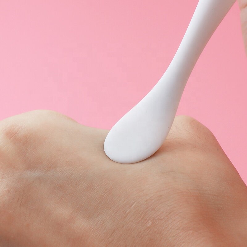 Cosmetic Spatula - Manufacturer - Metal Cream Spoon Mini Black Silicone Makeup Scoop